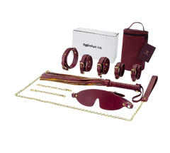 Luxury Wine Red Bondage Set