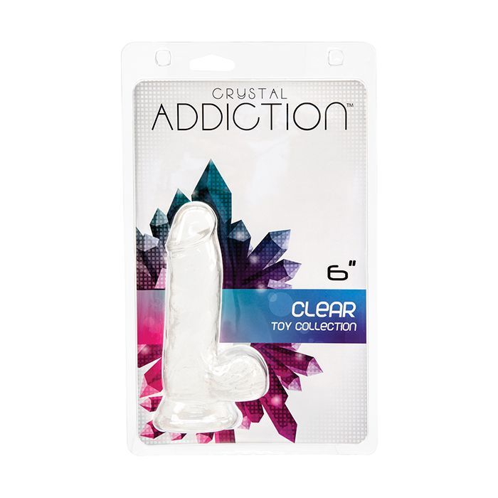 Crystal Addiction 6" Dong - Clear
