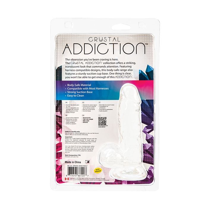 Crystal Addiction 6" Dong - Clear