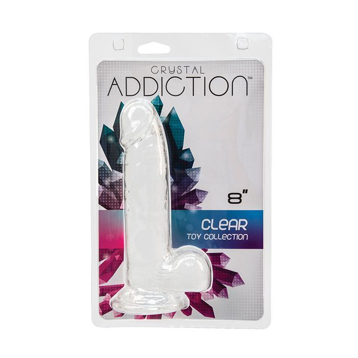 Crystal Addiction 8" Dong - Clear