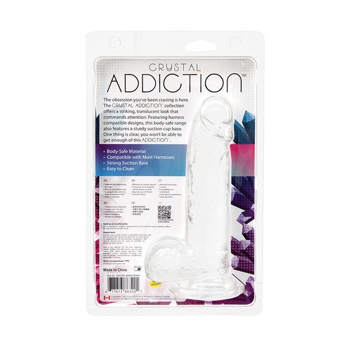 Crystal Addiction 8" Dong - Clear