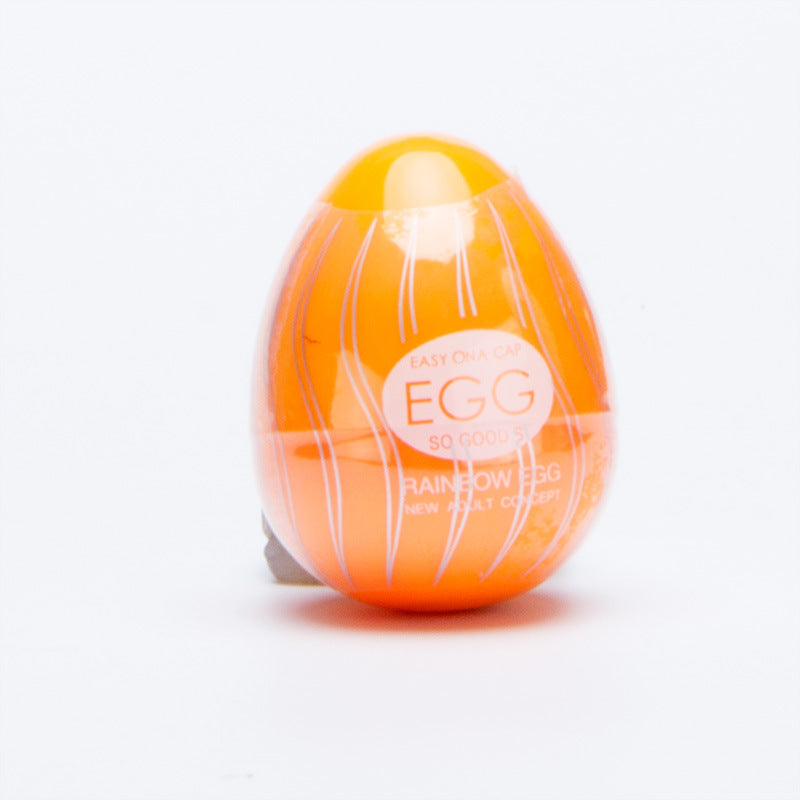 Egg Rainbow Egg Pocket Masturbator - Orange with Willow Pattern Type