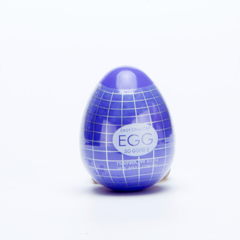 Egg Rainbow Egg Pocket Masturbator - Purple with Web Pattern Type