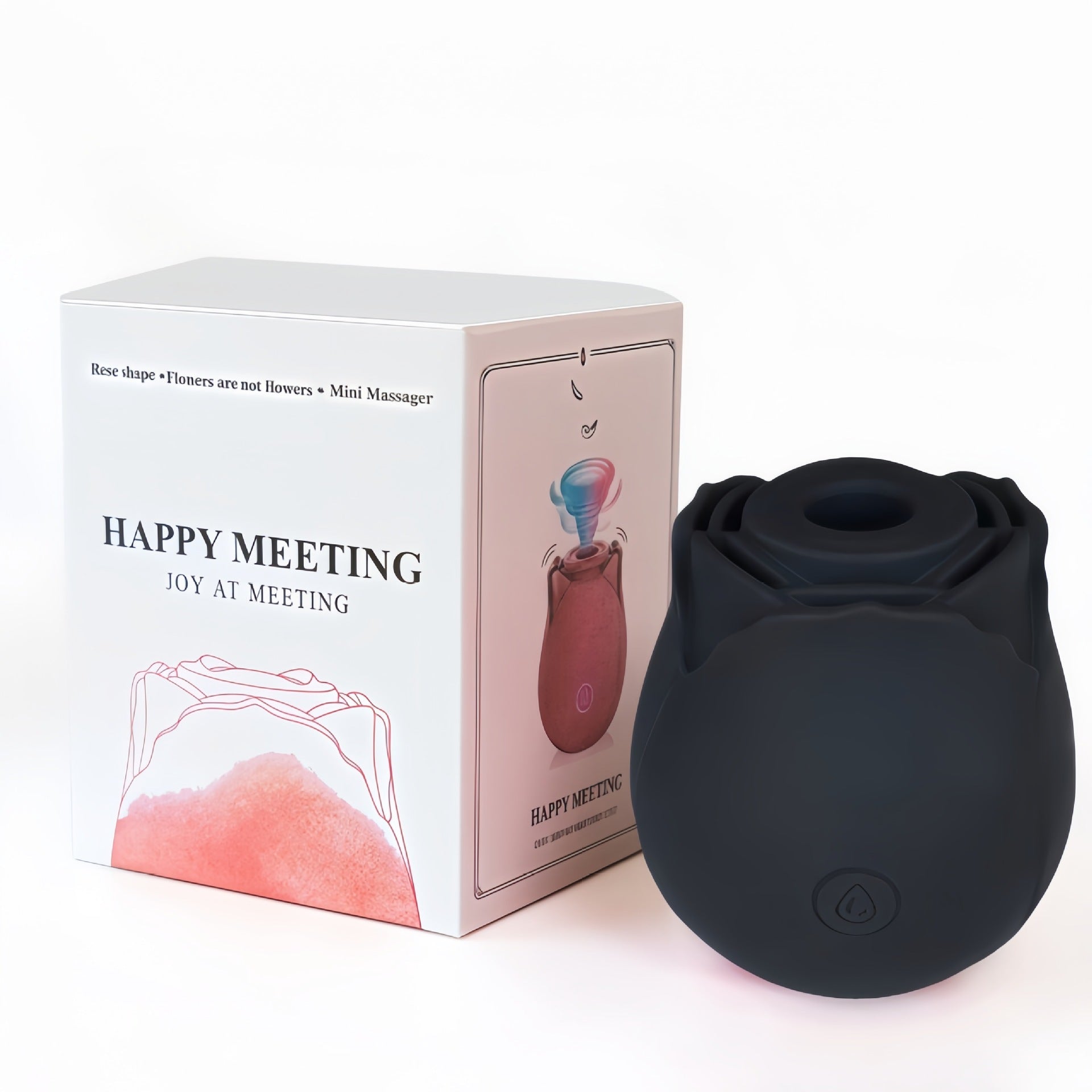 Rose Suction Vibrator – Clitoral Sucking & Vibrating Massager - Black