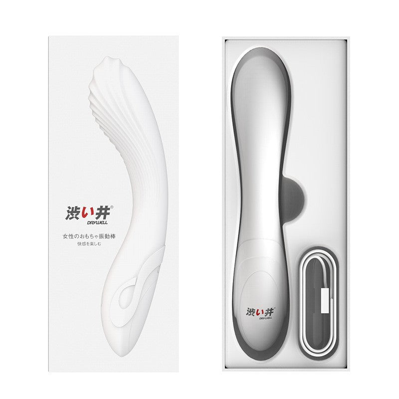 Dry Well G-Spot Vibrator – Flexible Silicone Massager - White