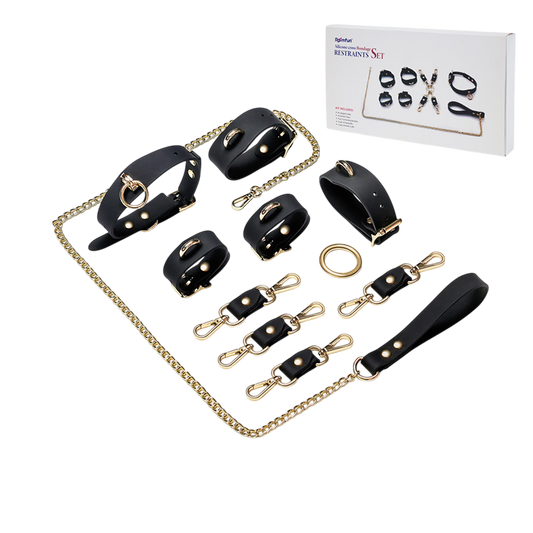 Luxury Black Silicone BDSM Set