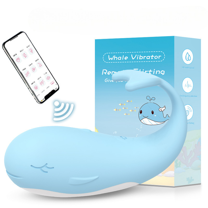 Whale Vibrating Egg App Control Wearable Vibrator for Women - Blue